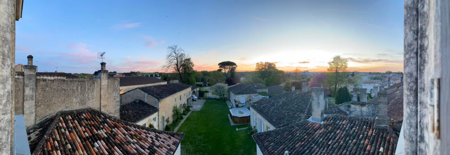 A view of the sunset from the The Painted House